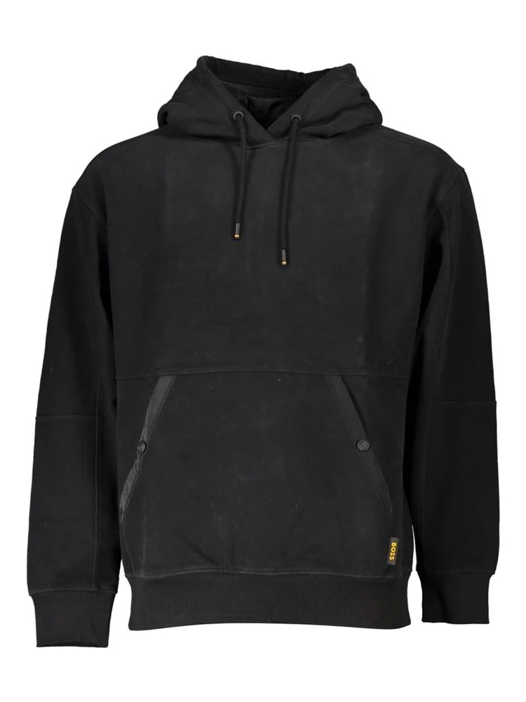 Black Cotton Mens Sweatshirt