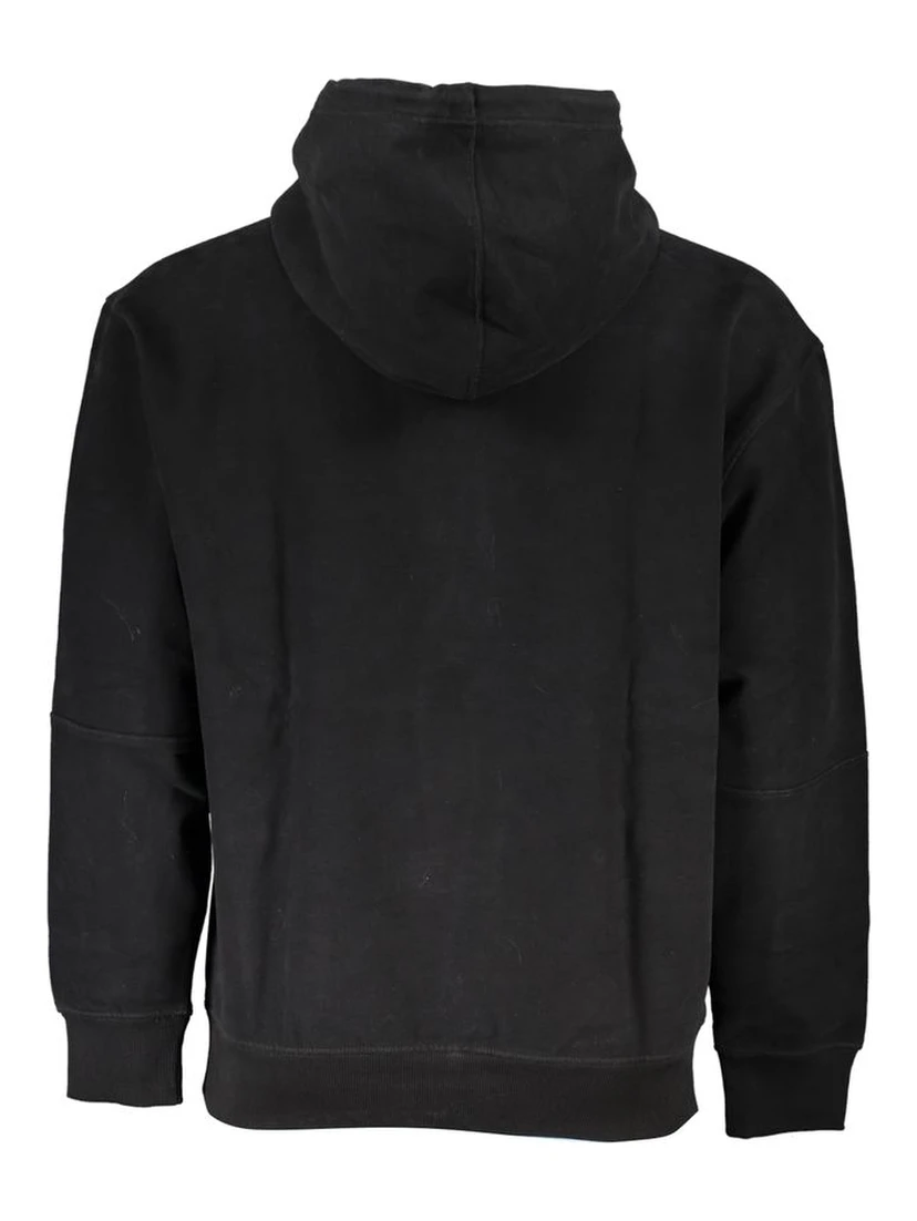 Black Cotton Mens Sweatshirt