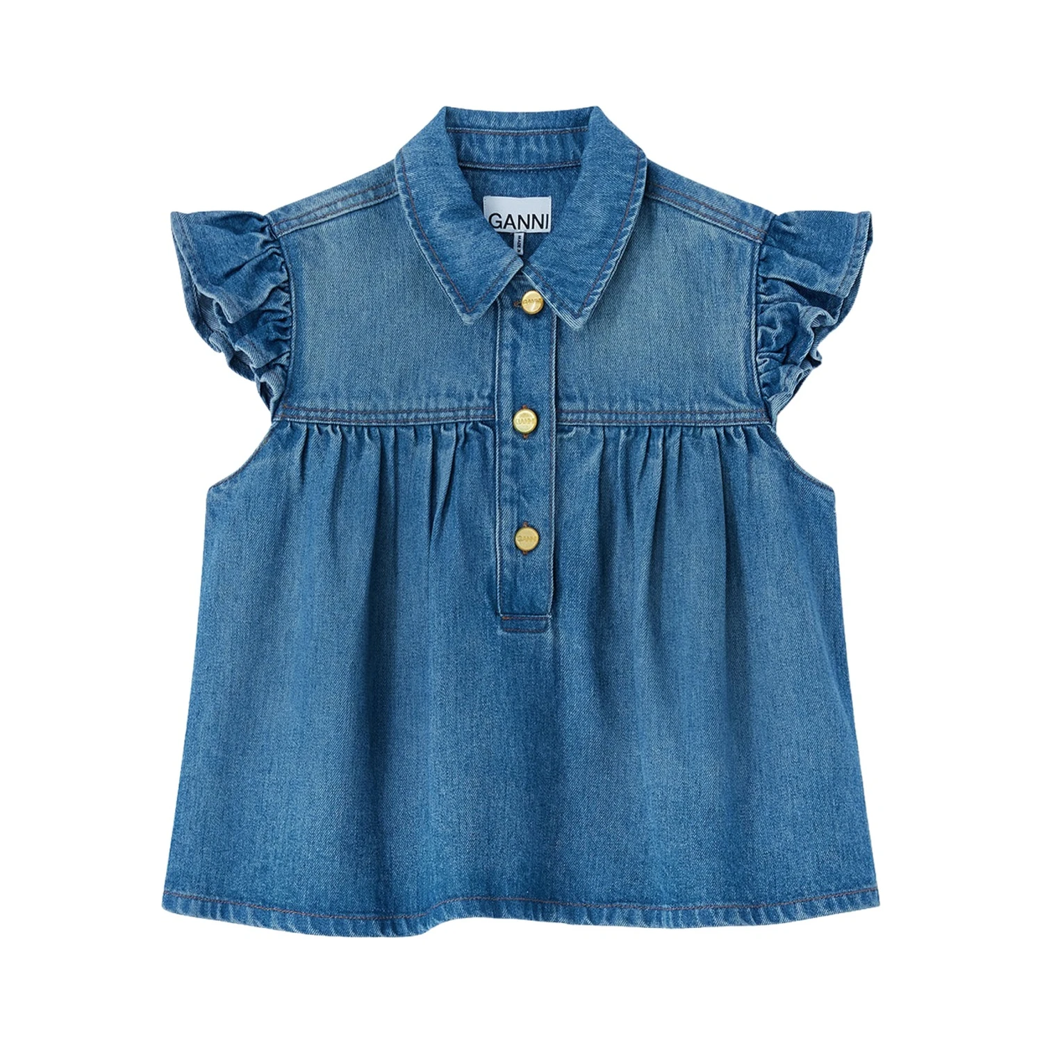SLEEVELESS TOP WITH COLLAR