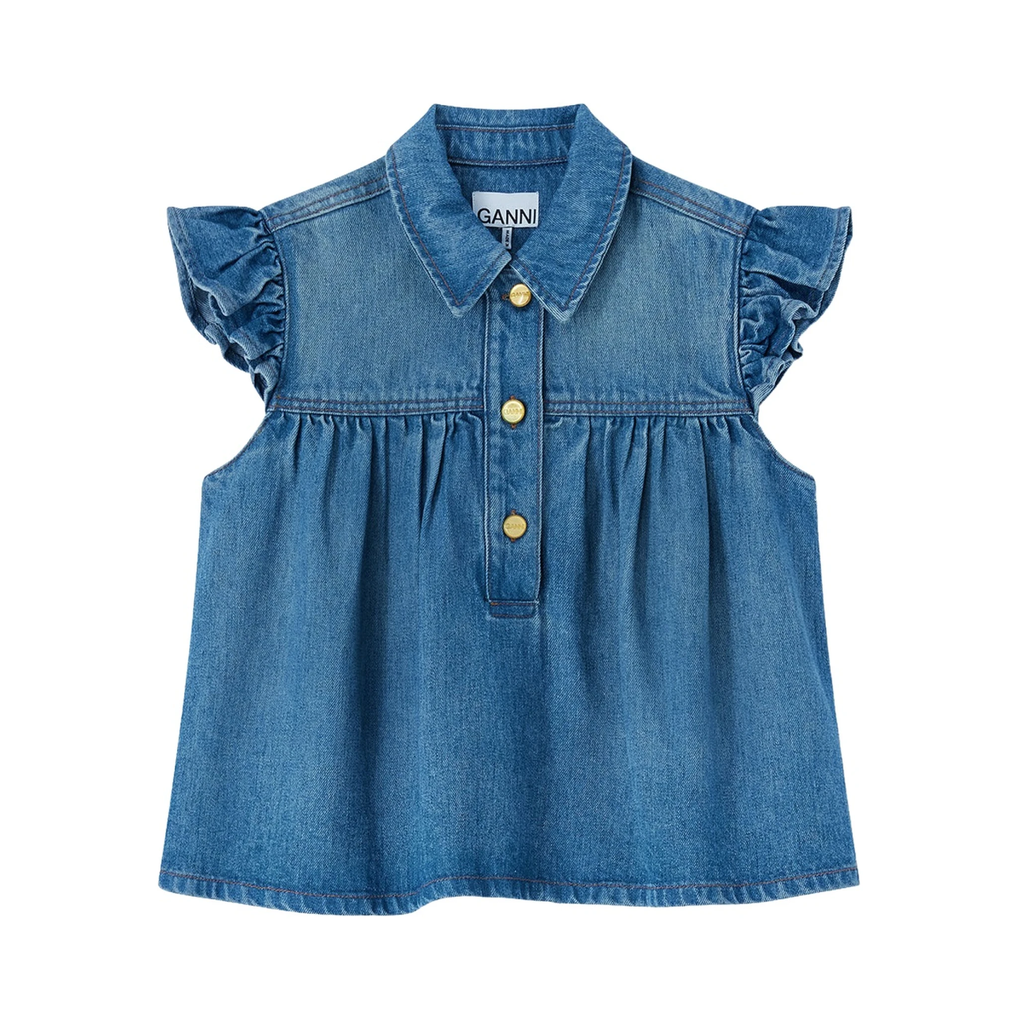 SLEEVELESS TOP WITH COLLAR