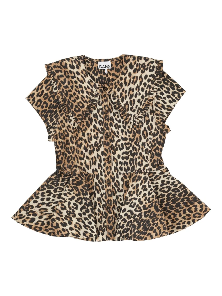 SLEEVELESS SHIRT WITH PRINT