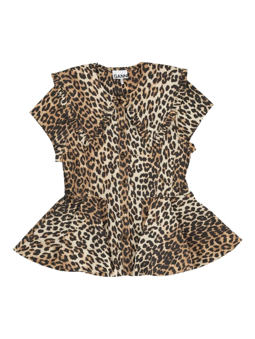 SLEEVELESS SHIRT WITH PRINT