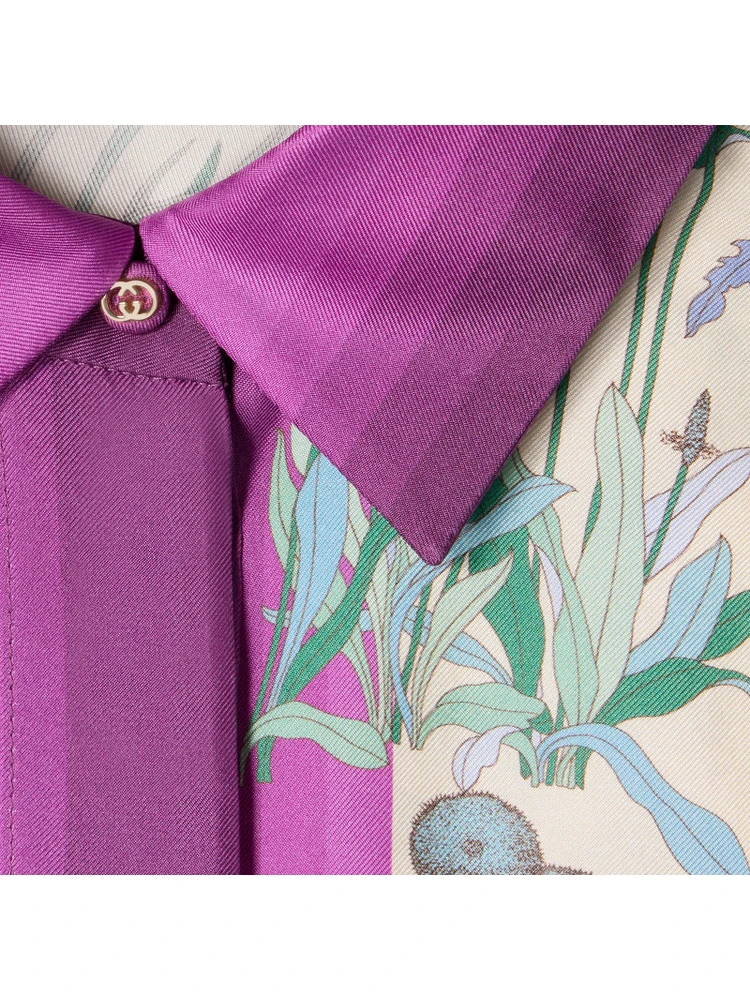 Floreal print silk shirt alternative