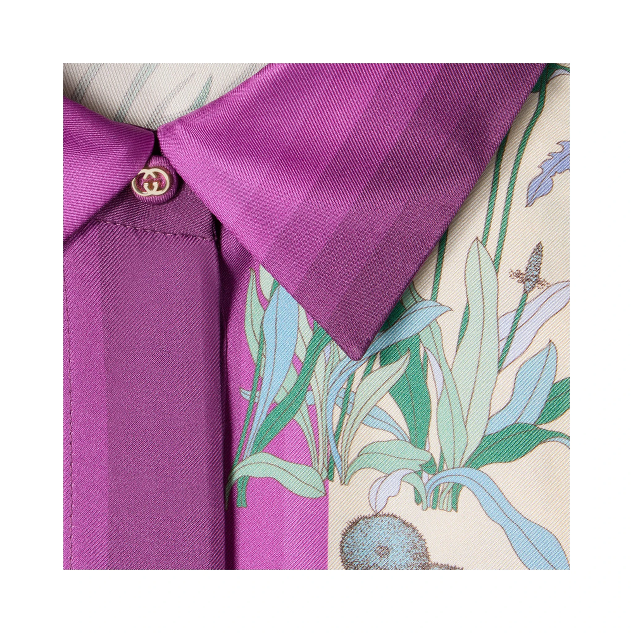 Floreal print silk shirt