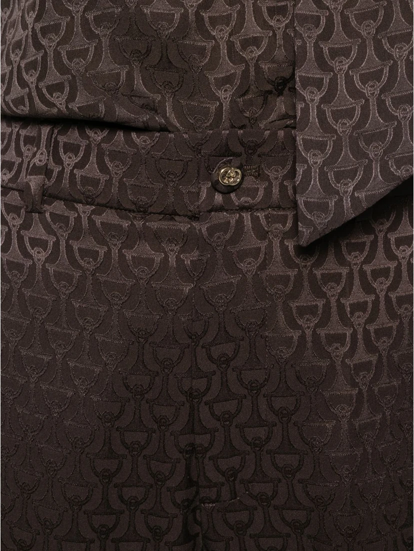 Horsebit silk pants