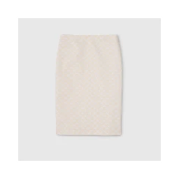 GG cotton gabardine skirt