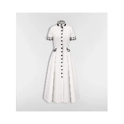 Midi chemisier dress in wool blend