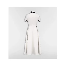 Midi chemisier dress in wool blend