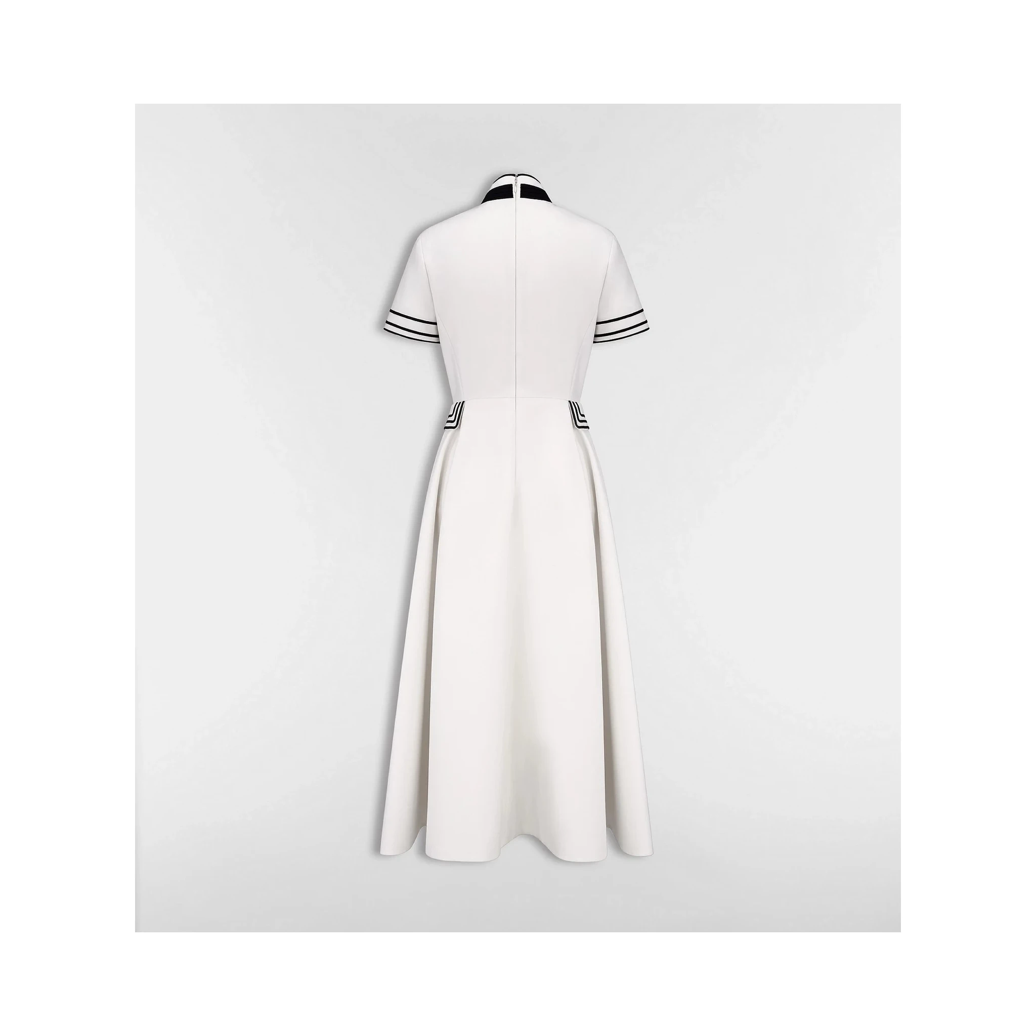 Midi chemisier dress in wool blend