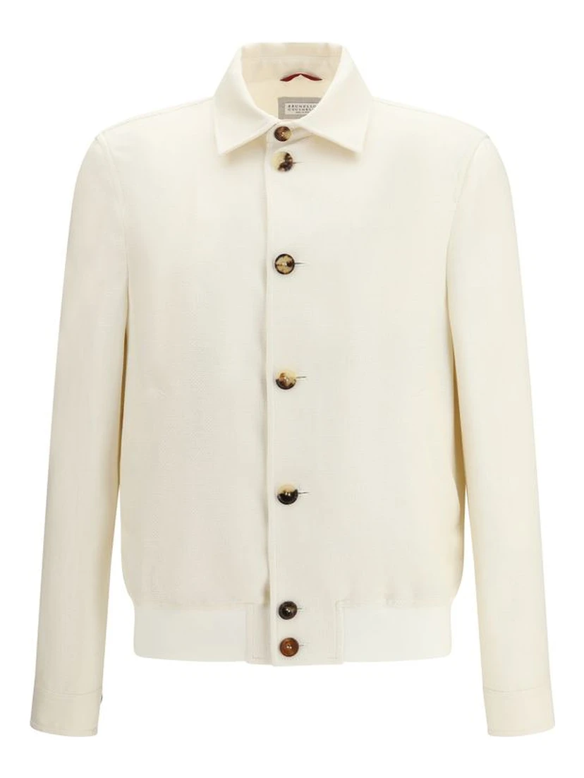 White Silk Shell Jacket