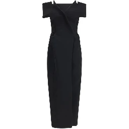 Black Polyester Cocktail Dress
