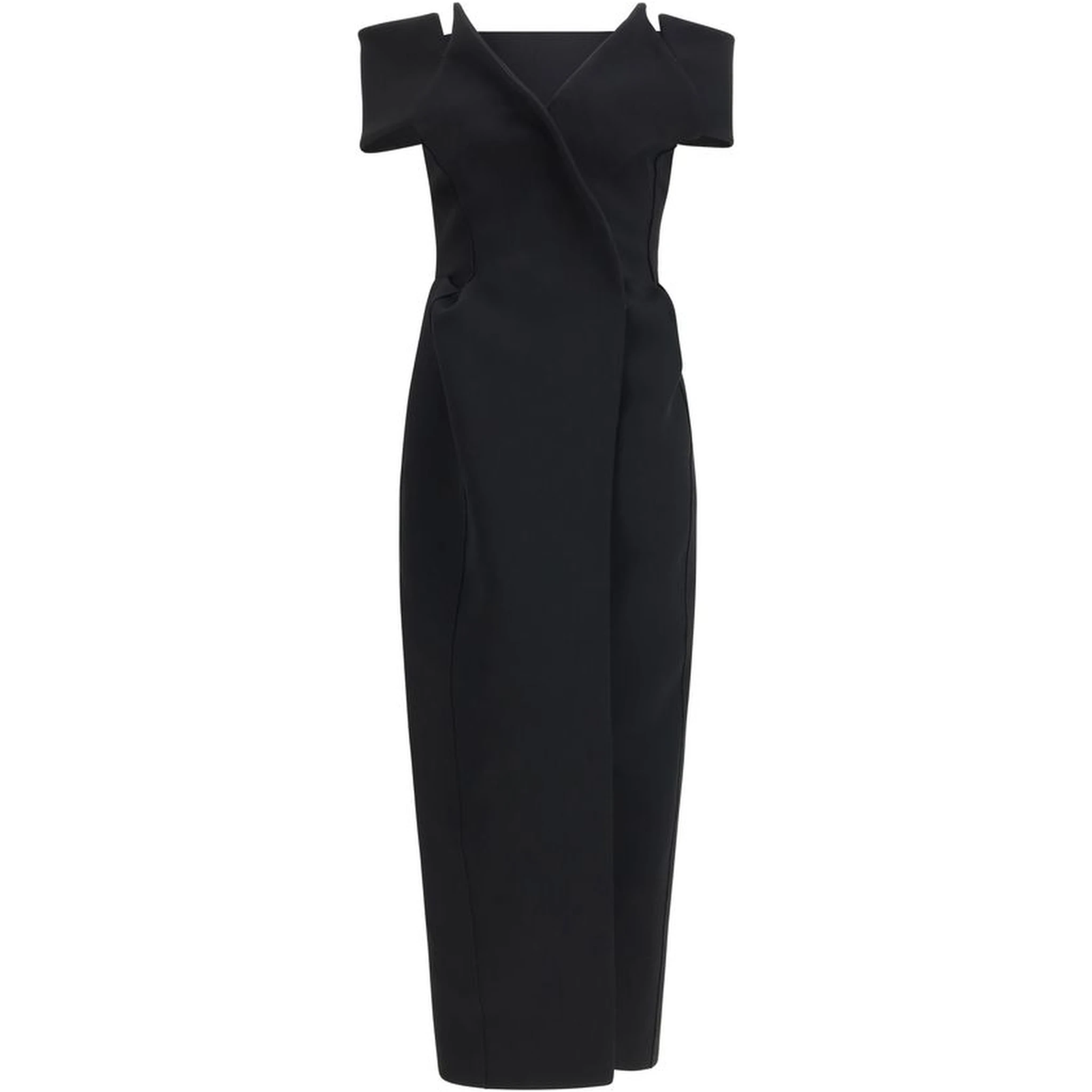 Black Polyester Cocktail Dress