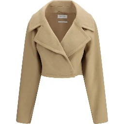 Beige Fleece Wool Clothing