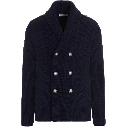 Navy Blue Wool Sweater