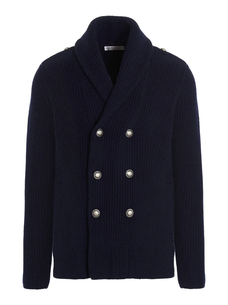 Navy Blue Wool Sweater