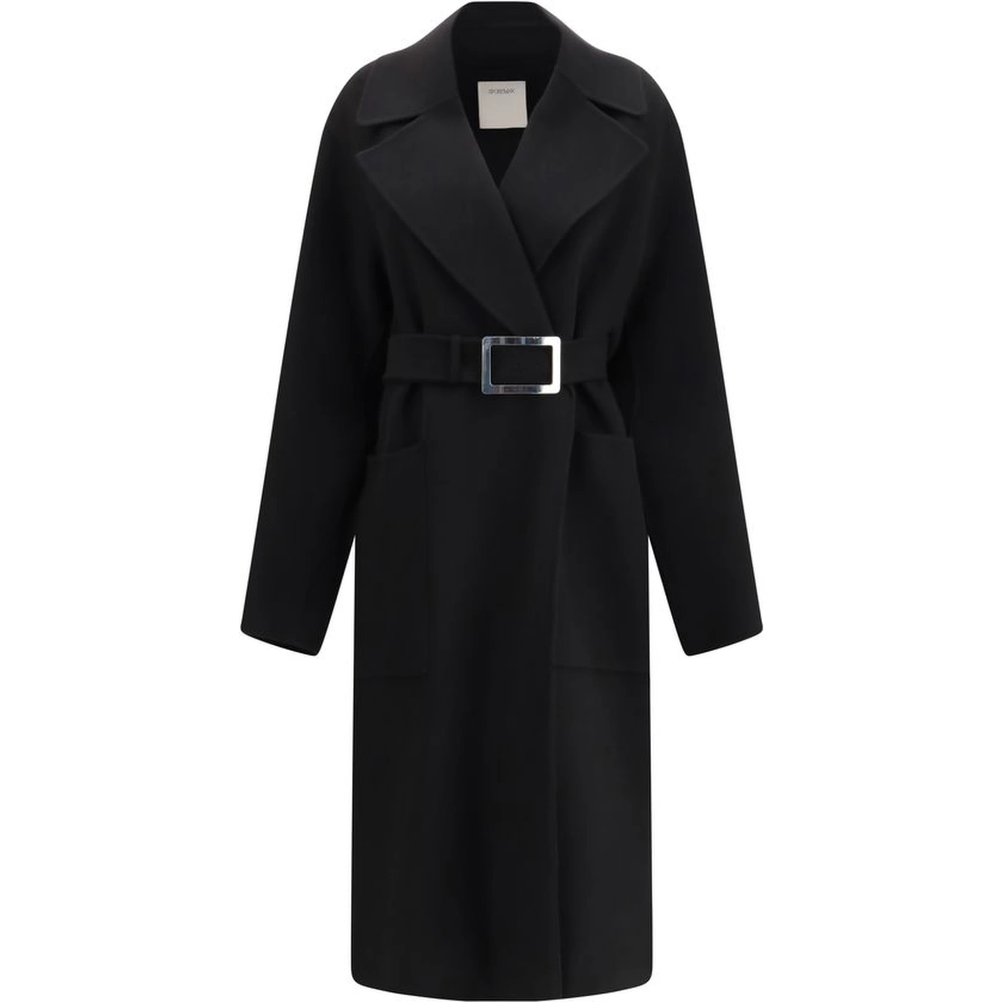 معطف صوف أسود