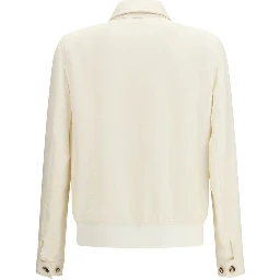 White Silk Shell Jacket