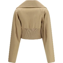 Beige Fleece Wool Clothing