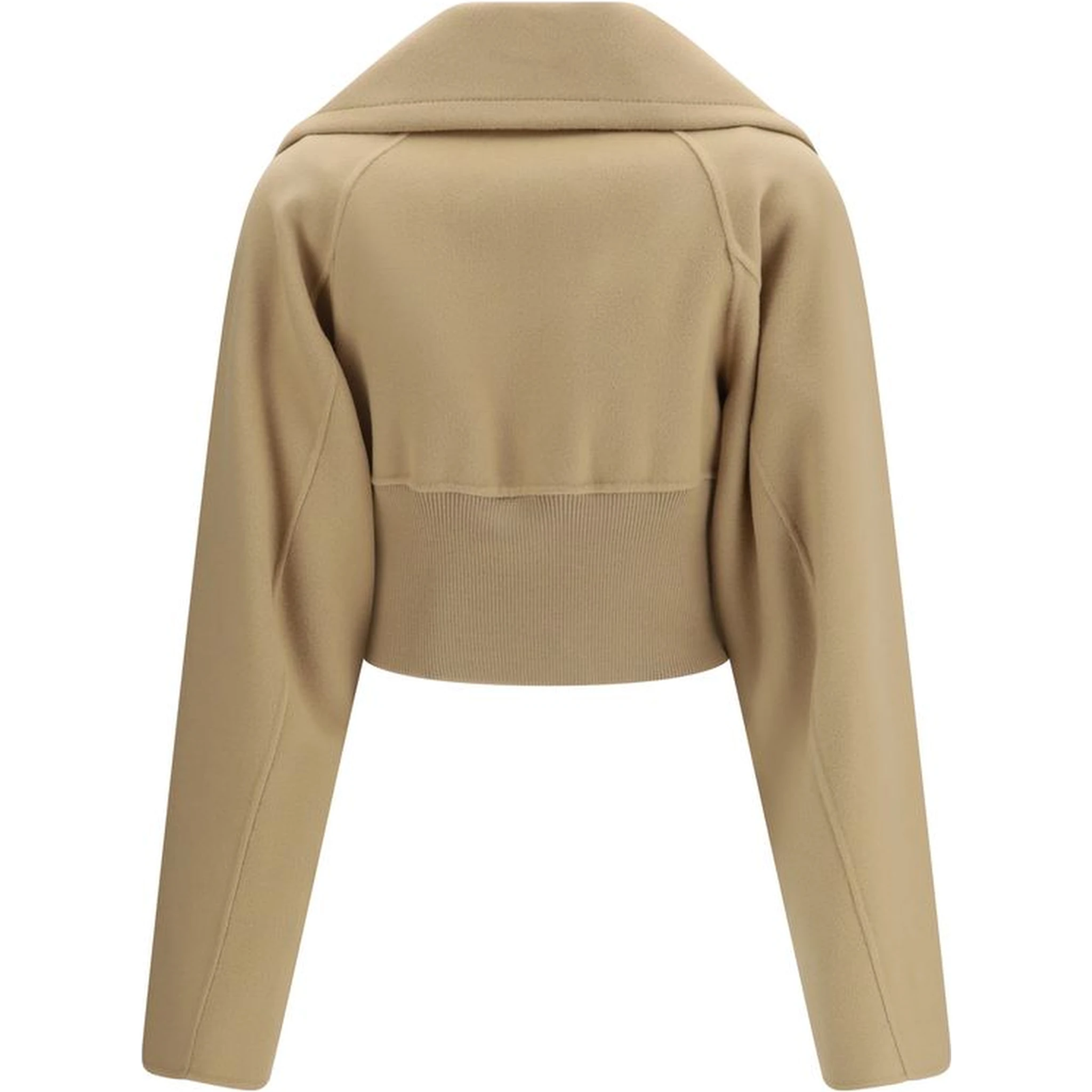 Beige Fleece Wool Clothing