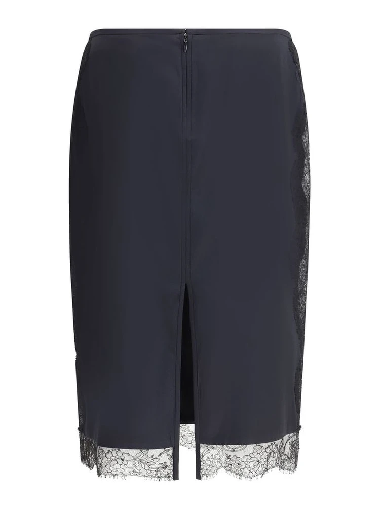 تنورة ميدي سوداء من الحرير alternative