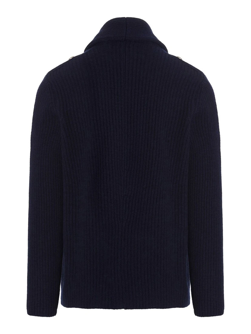 Navy Blue Wool Sweater