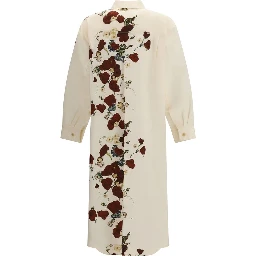 Beige Silk Casual Dress