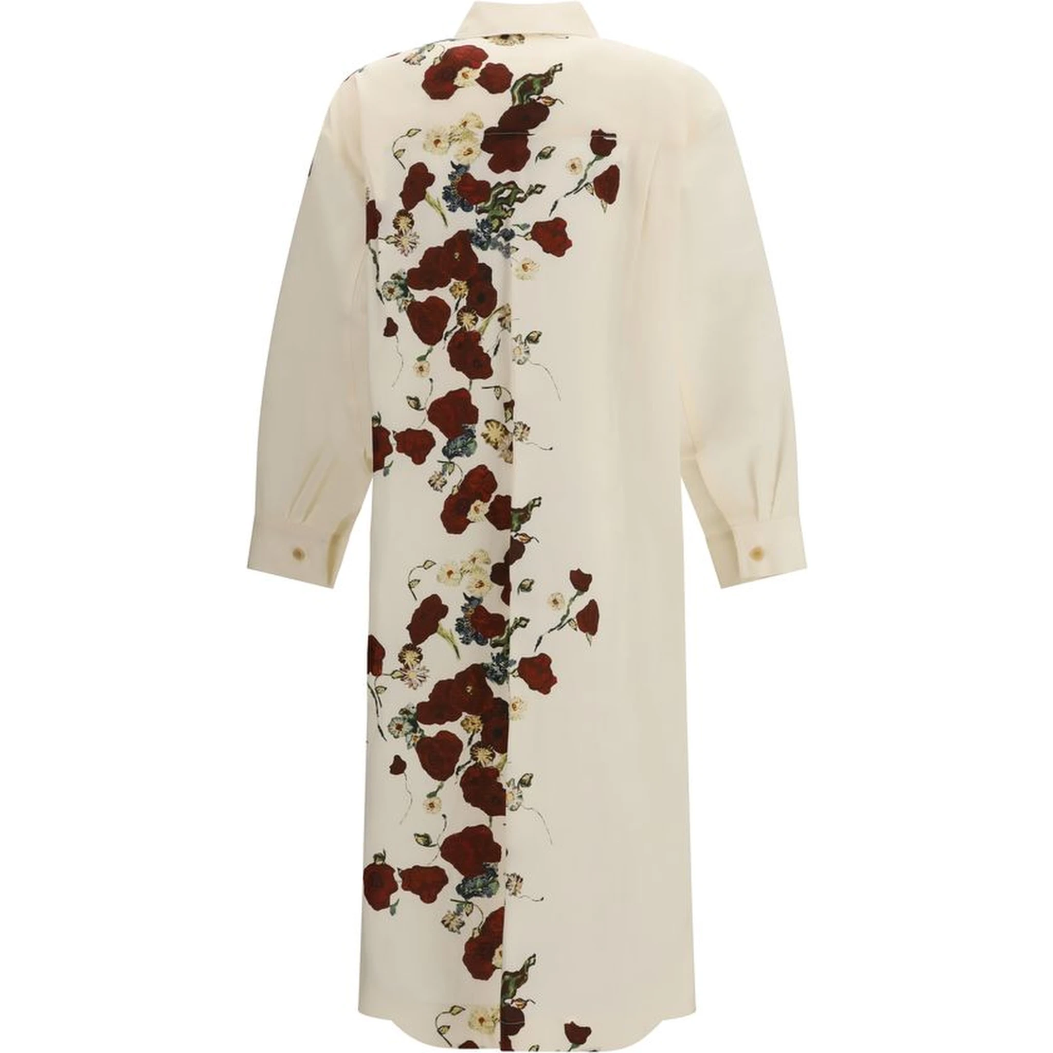 Beige Silk Casual Dress