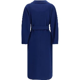 معطف صوف أزرق