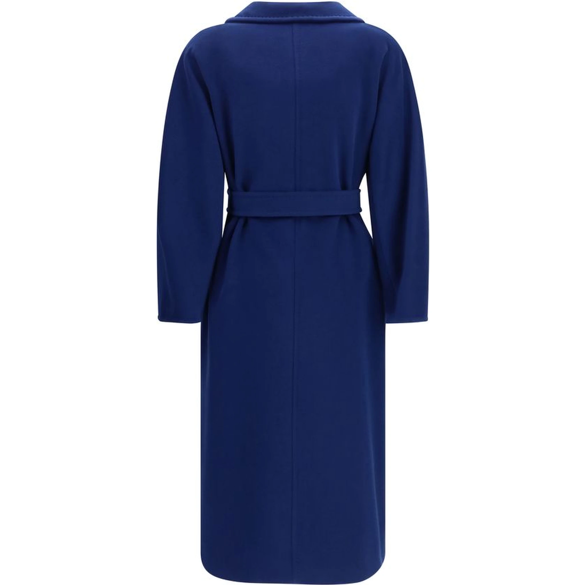 معطف صوف أزرق