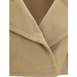 Beige Fleece Wool Clothing