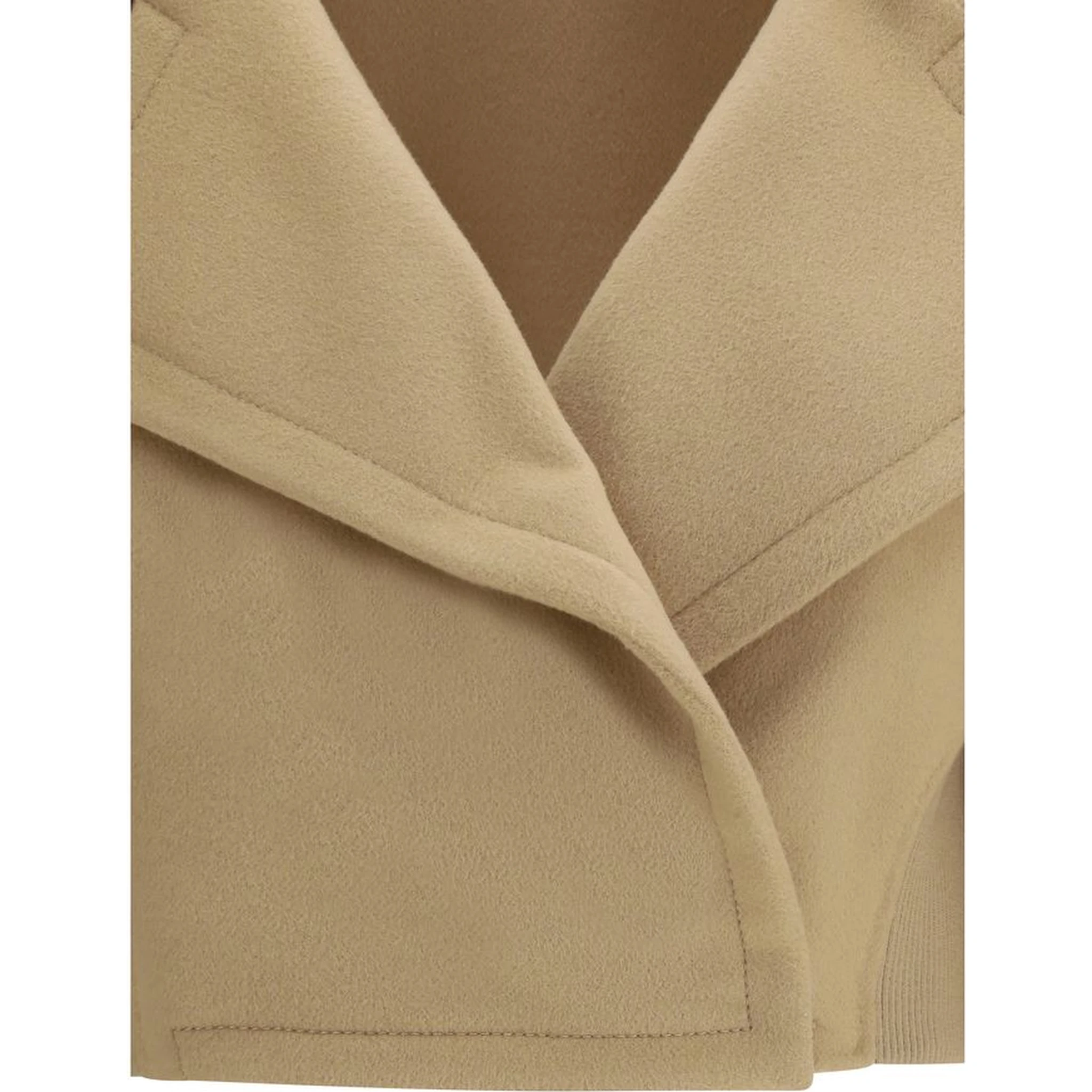 Beige Fleece Wool Clothing