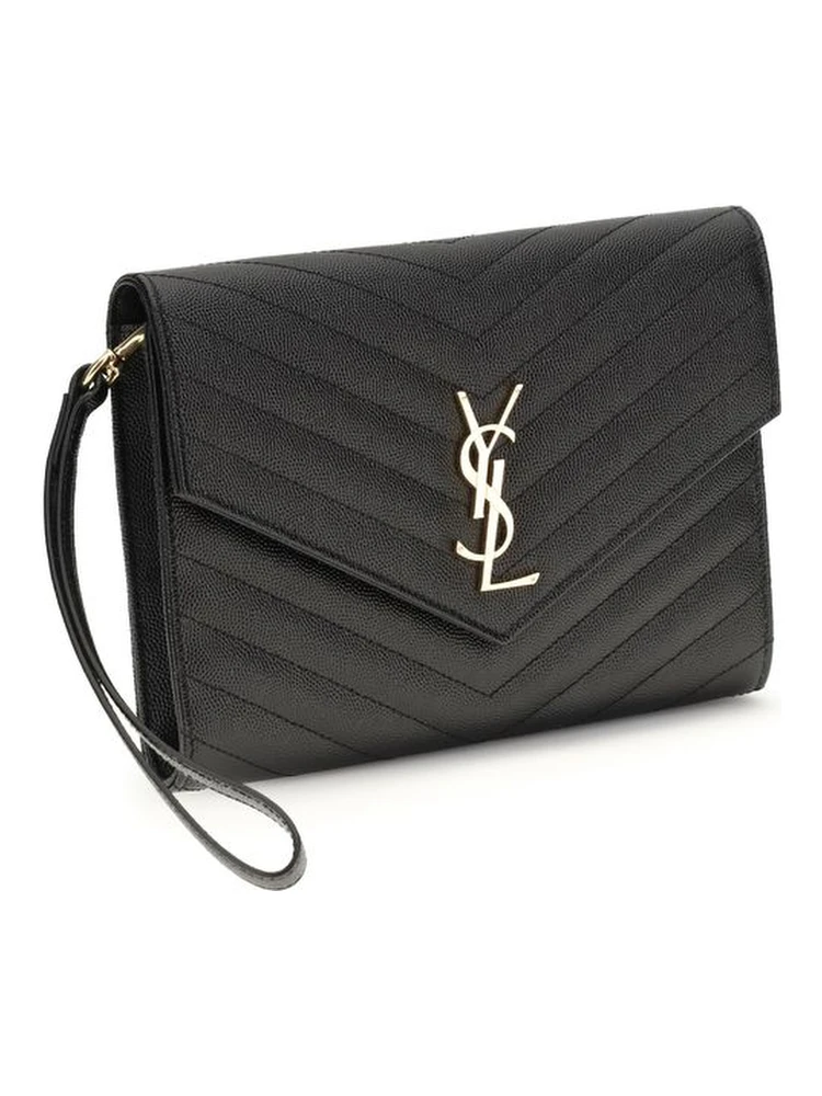 Black Calf Leather Bos Taurus Clutch Bag alternative