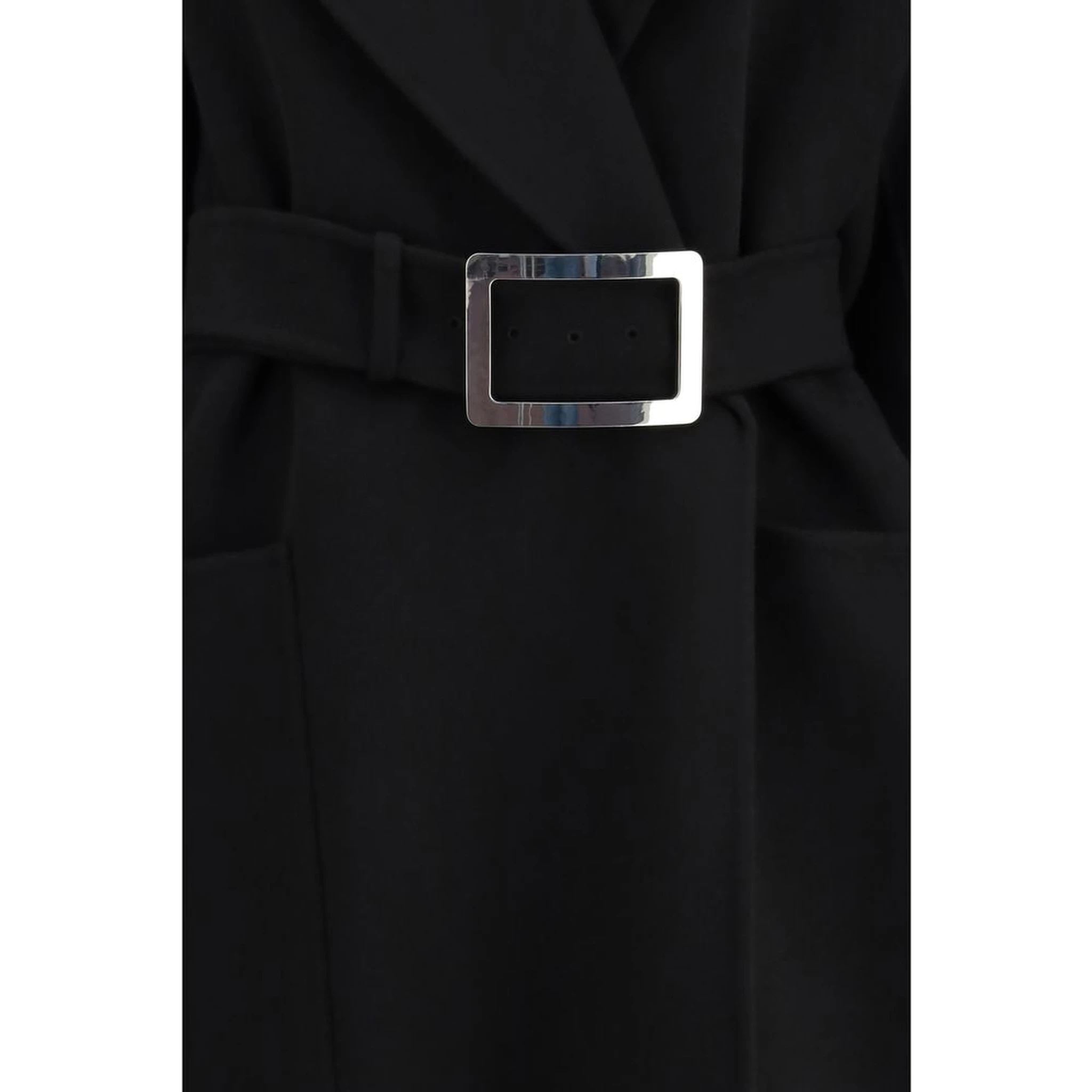 معطف صوف أسود