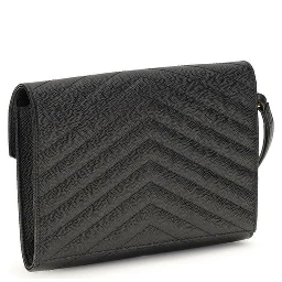 Black Calf Leather Bos Taurus Clutch Bag