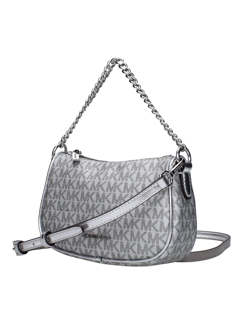 Gray Fabric Handbag