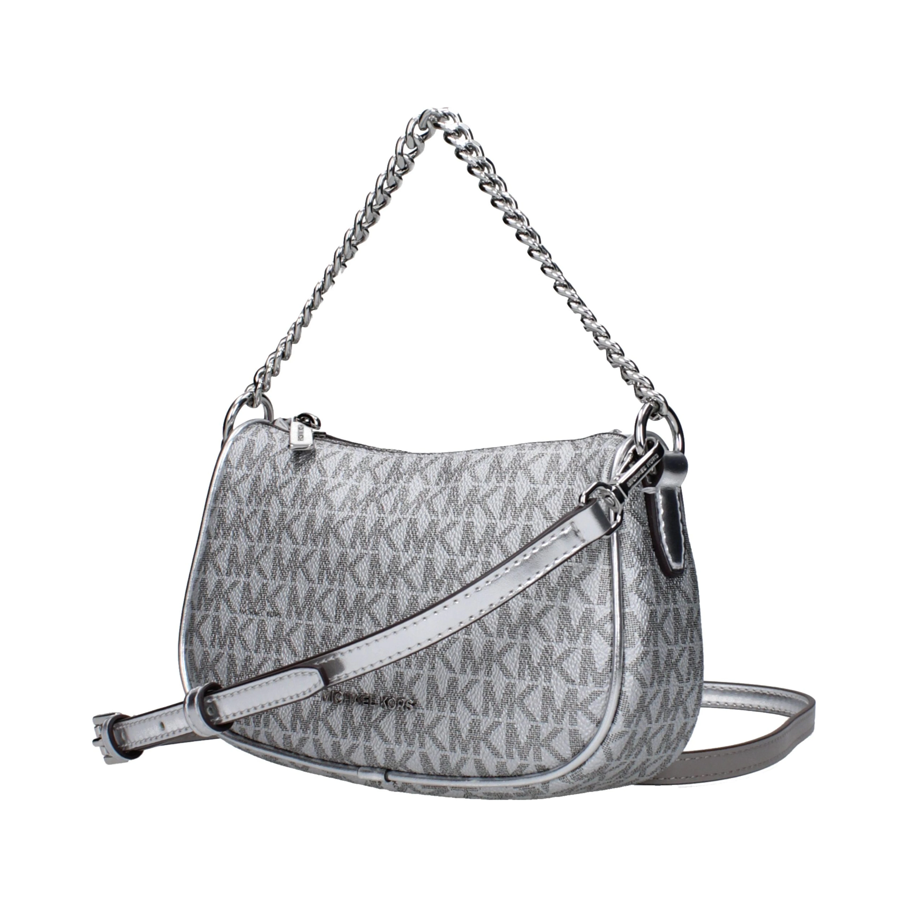 Gray Fabric Handbag