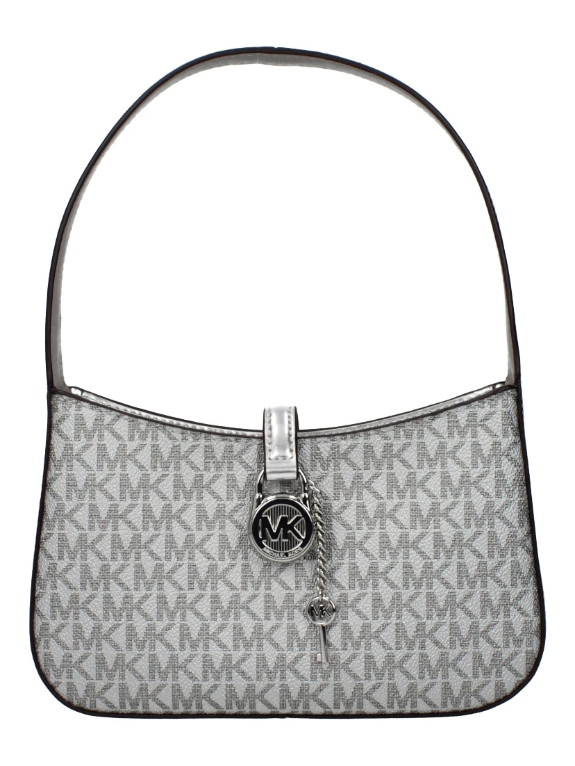 Gray Fabric Handbag