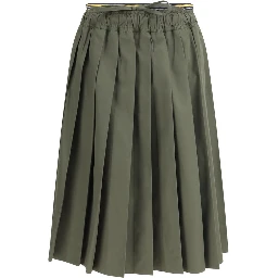 Bicolor Polyester Midi Skirt