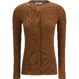 Brown Fleece Wool Cardigan