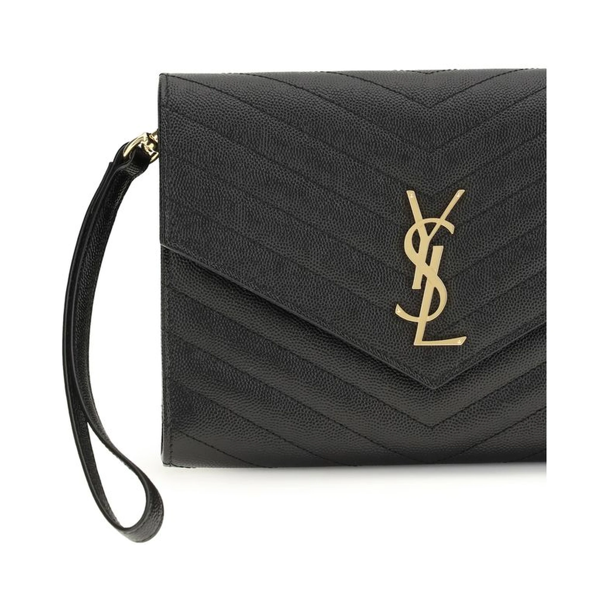 Black Calf Leather Bos Taurus Clutch Bag