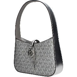 Gray Fabric Handbag