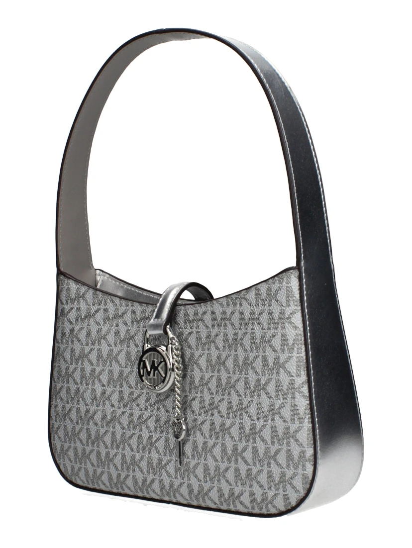 Gray Fabric Handbag