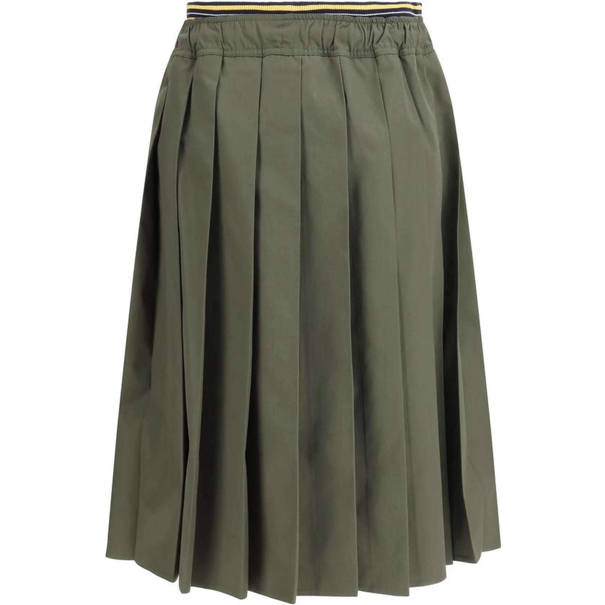 Bicolor Polyester Midi Skirt