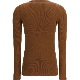 Brown Fleece Wool Cardigan