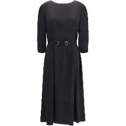 Black Wool Casual Dress