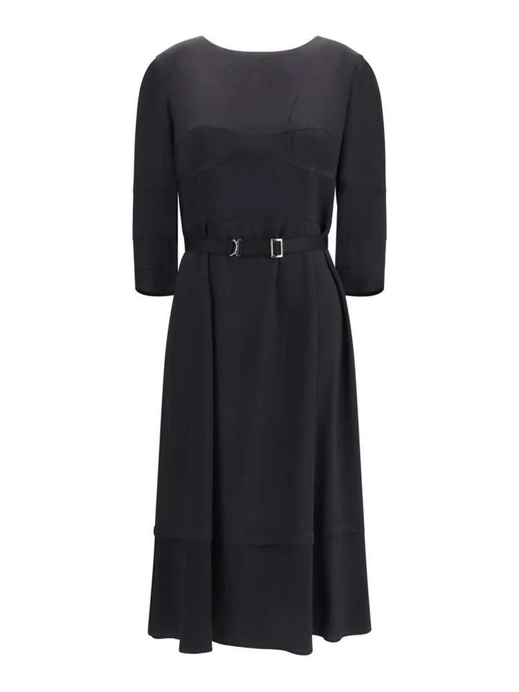Black Wool Casual Dress