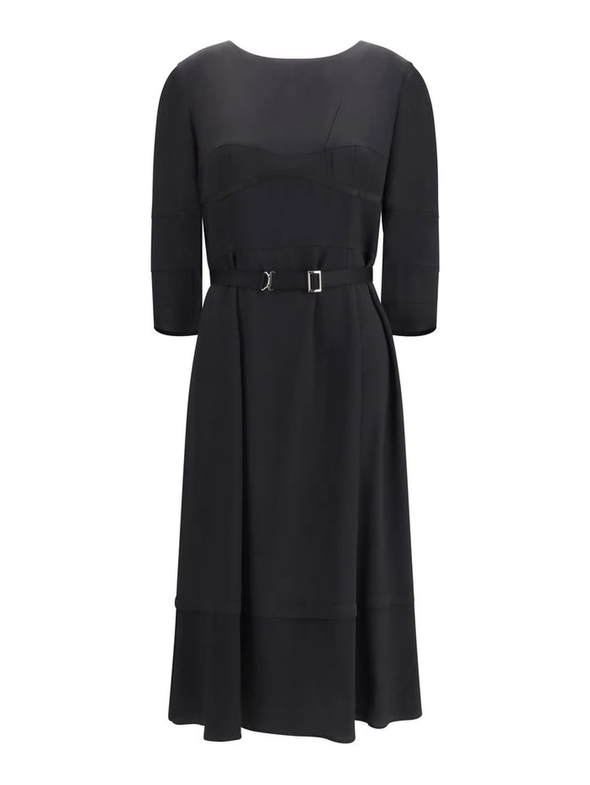 Black Wool Casual Dress