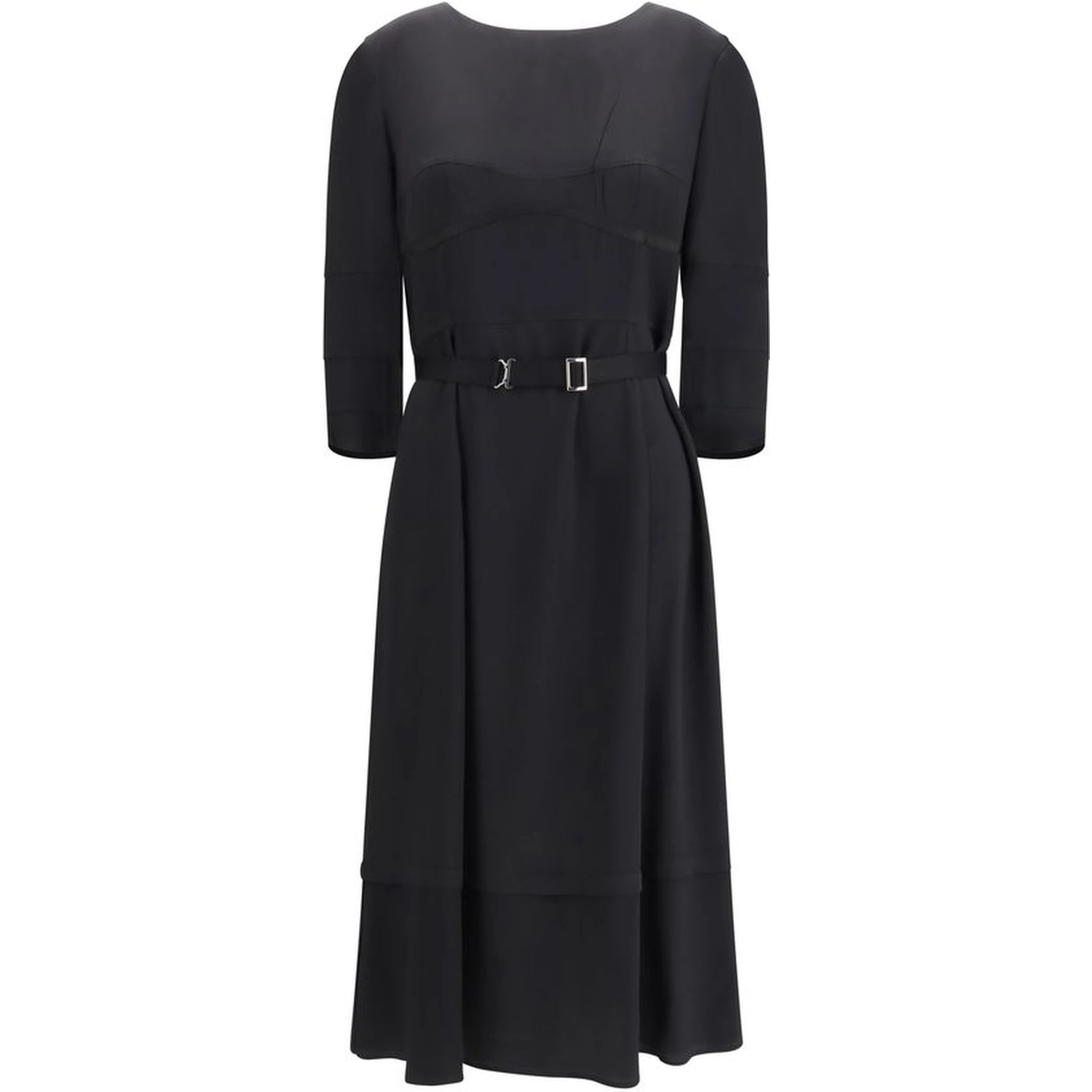 Black Wool Casual Dress