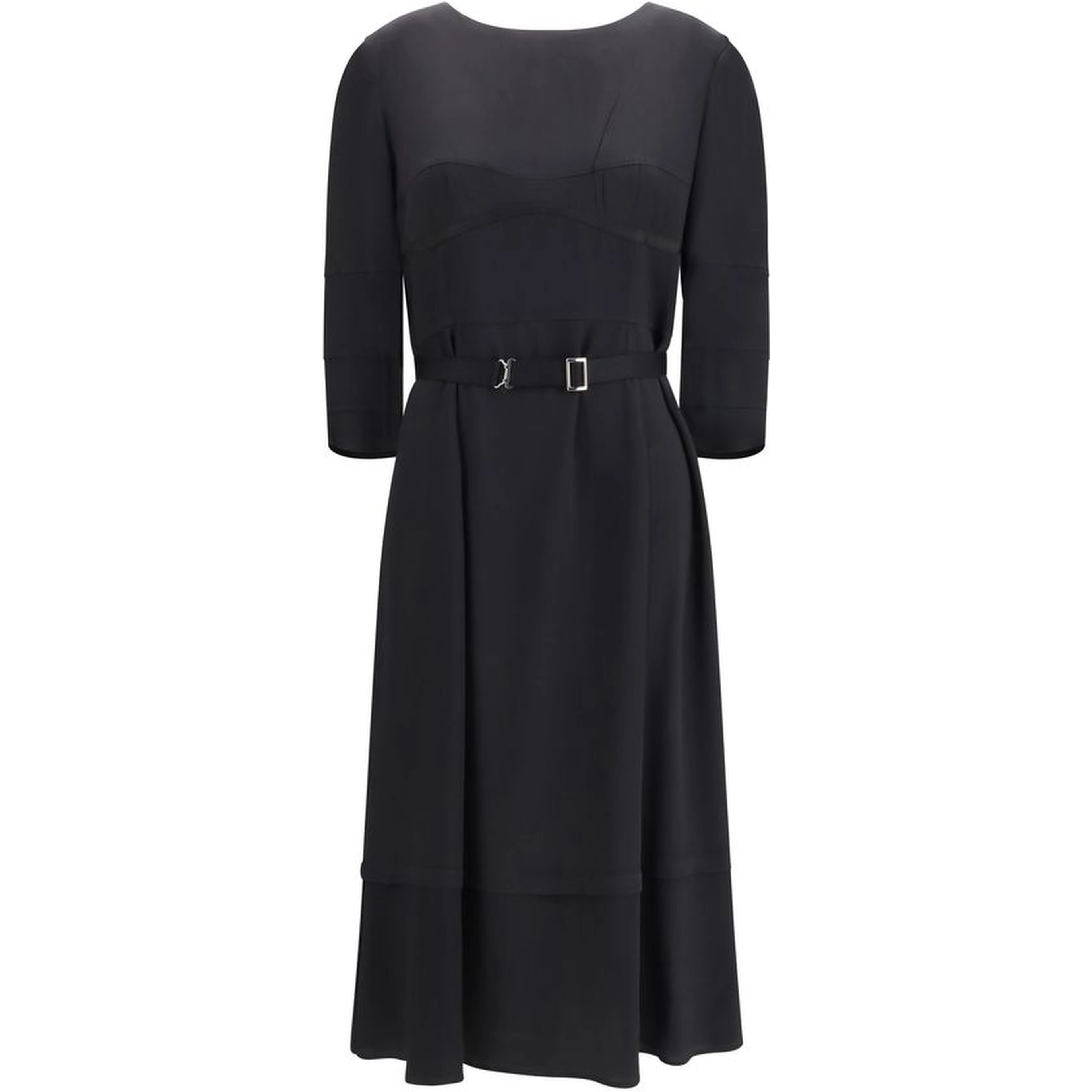 Black Wool Casual Dress