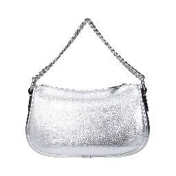 Gray Leather Handbag